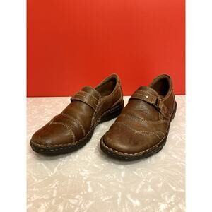 Earth Origins Brown Leather Loafers, Women's Size 7M/EUR 37.5